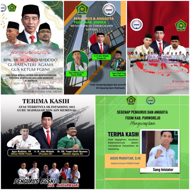 Terealisasinya SK Inpassing, FGSNI Banjir Ucapan Terimakasih Dimedia Sosial