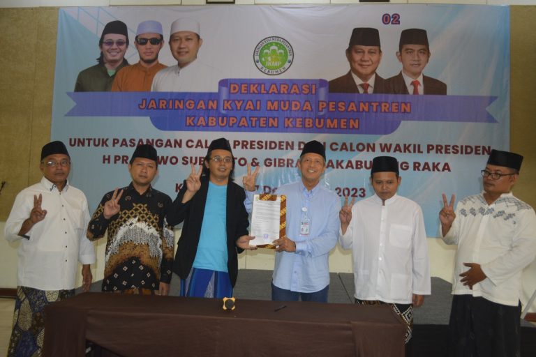 Jaringan Kyai Muda Pesantren Deklarasikan Dukungannya Kepada Prabowo-Gibran